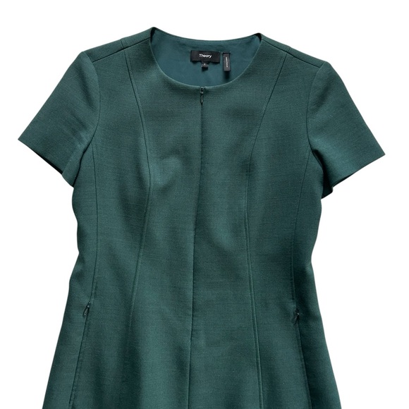 THEORY Wool Apalia Sheath Dress Front Zipper size 2 Professional Preppy Office - Picture 4 of 14